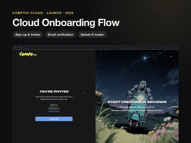 ComfyUI Cloud Onboarding: Sign-up, Invites & Email Verification