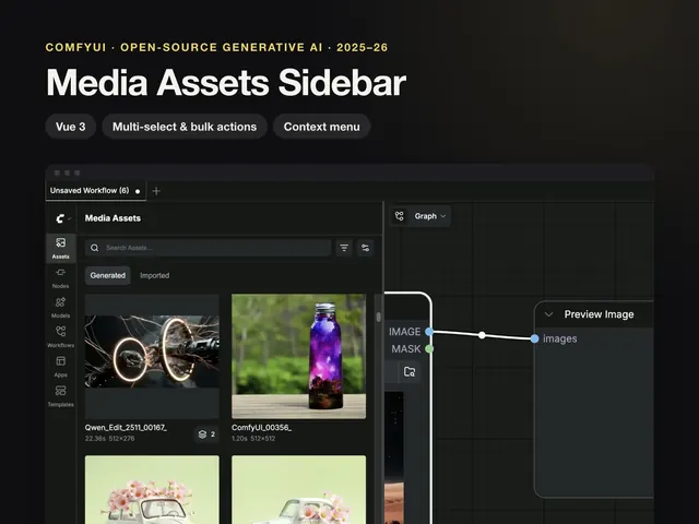 ComfyUI Media Assets: Sidebar for Generated Images, Video & Audio