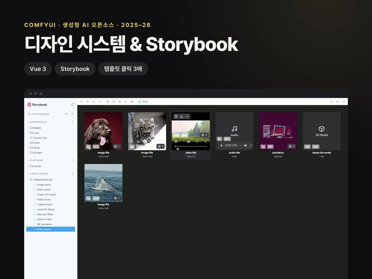ComfyUI 디자인 시스템 구축 – Storybook 도입과 공통 모달 전면 마이그레이션
