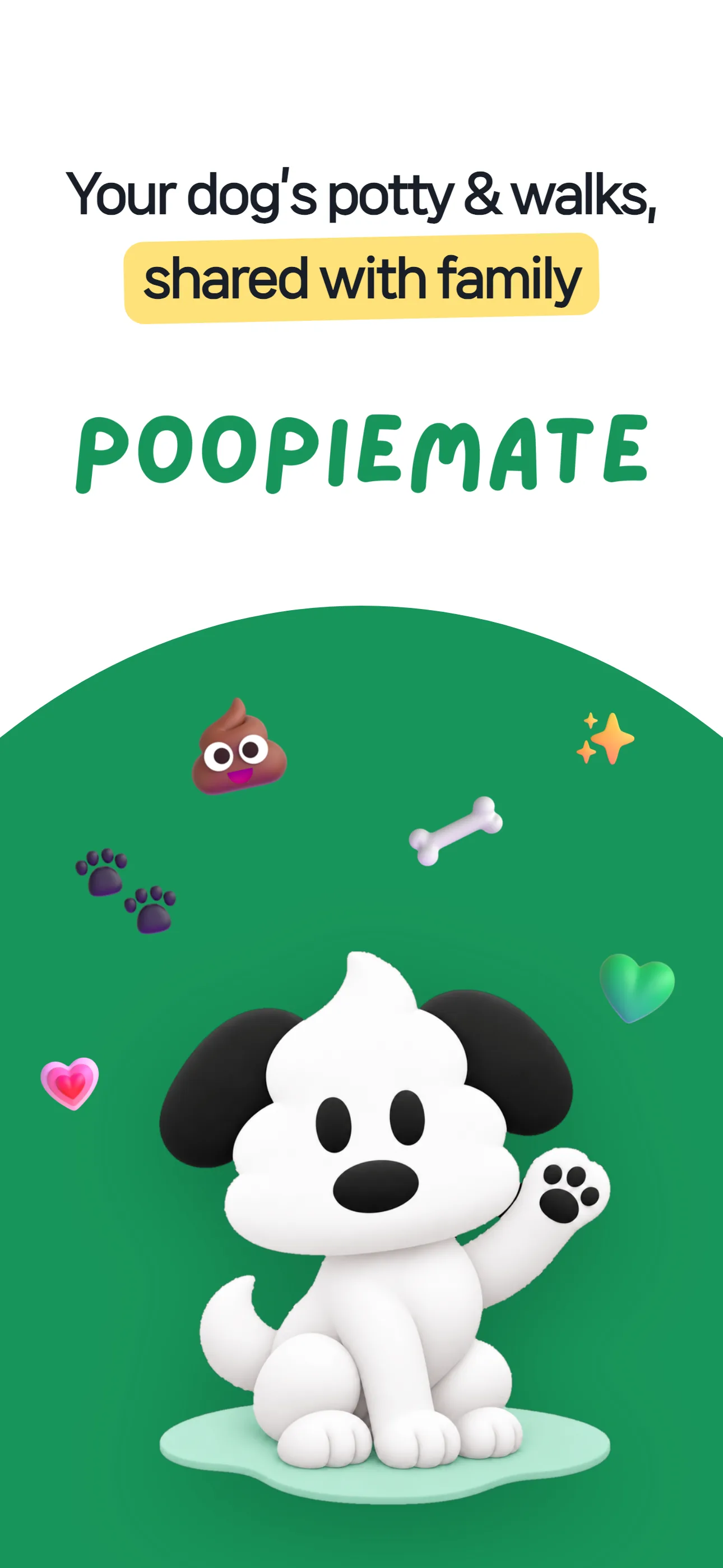 Your dog's potty & walks, shared with family